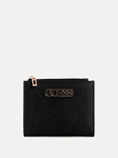 Guess Factory Shaela Small Snap Wallet In Black