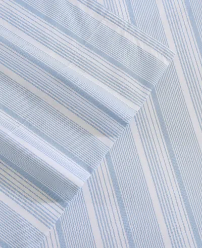 Tommy Hilfiger Printed 200-thread Count Cotton Percale 4-pc. Sheet Set, Queen In Blue