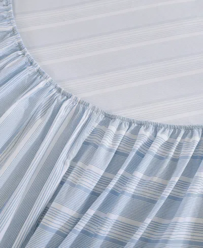 Tommy Hilfiger Printed 200-thread Count Cotton Percale 4-pc. Sheet Set, Queen In Blue