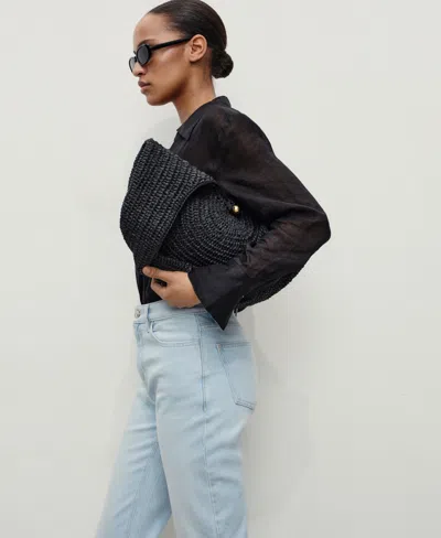 Mango Women's New Mom Comfort High-rise Jeans In Blue