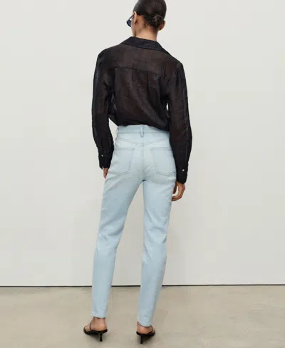 Mango Women's New Mom Comfort High-rise Jeans In Blue