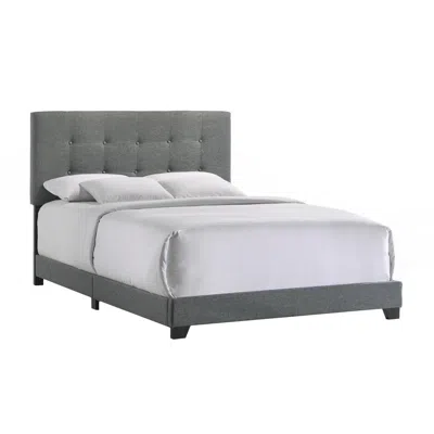 Intercon Addyson Queen Uph Bed In Addyson Gunmetal Fabric