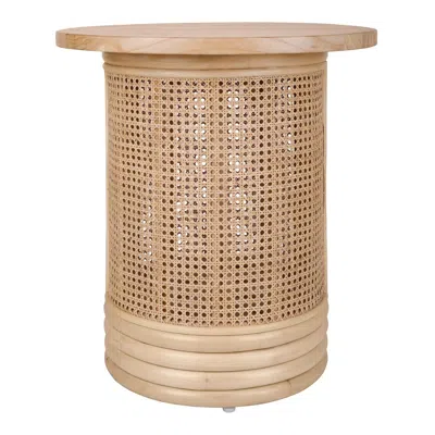 New Pacific Direct Brisa Rattan Side/end Table W/ Wood Top