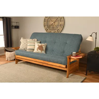 Kodiak Phoenix Frame-queen-butternut Finish-linen Aqua Mattress In Blue