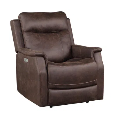 Steve Silver Valencia Dual Power Recliner - Walnut