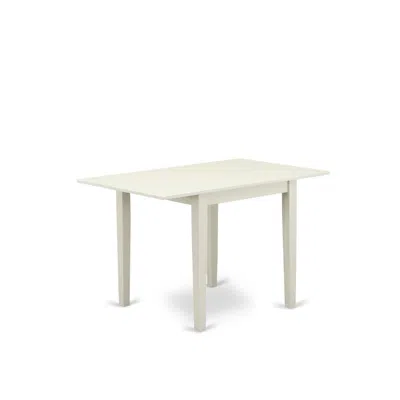 East West Furniture 5 Piece Dining Table Set Contains A Rectangle Kitchen Table With Dropleaf In White
