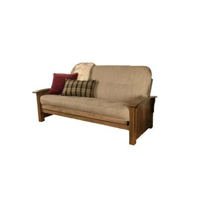 Kodiak Furniture Washington Frame-rustic Walnut Finishtaxi Woodsmoke Mattress