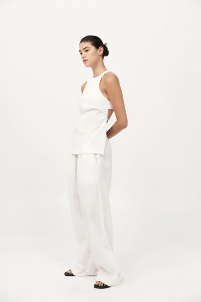St Agni Everyday Drawstring Pants In White