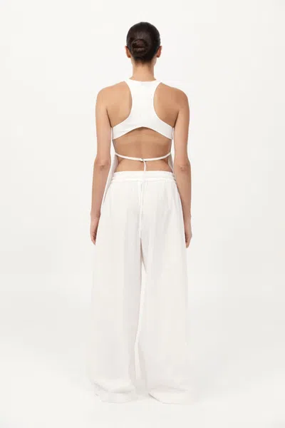 St Agni Everyday Drawstring Pants In White