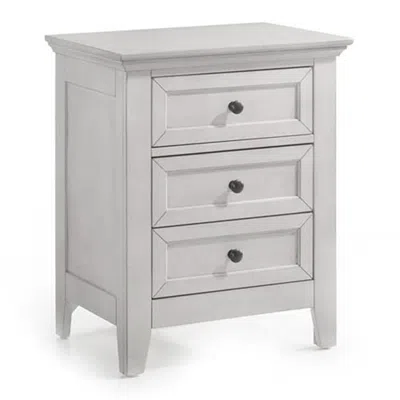 Intercon Nightstand, 3 Drawer In Rustic White