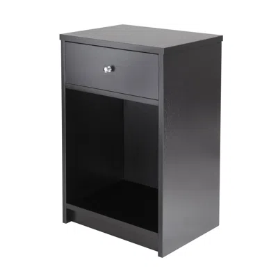 Winsome Wood Squamish Accent Table With 1 Drawer, Black Finish
