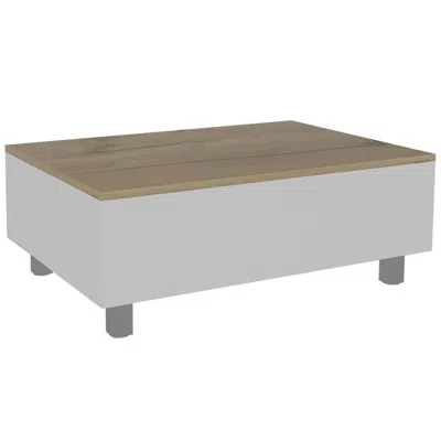 Depot E-shop Aran Lift Top Coffee Table White In Gray