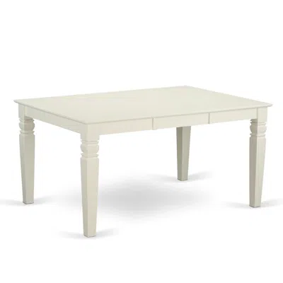 East West Furniture 7 Piece Dinette Set Consists Of A Rectangle Dining Table With Butterfly Leaf In White