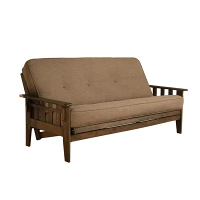 Kodiak Tucson Frame-rustic Walnut Finish-linen Stone Mattress