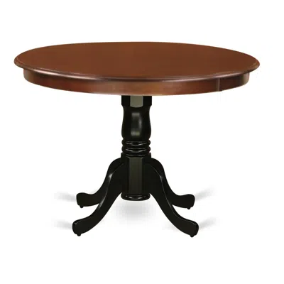 East West Furniture Dining Table Mahogany & Black, Hlt-mbk-tp In Brown