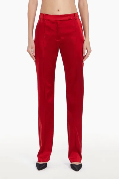 Amanda Uprichard Mercer Trouser In Ruby In Red