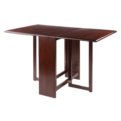 Winsome Wood Clara Double Drop Leaf Dining Table, Walnut