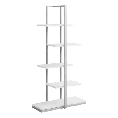 Monarch Bookshelf, Bookcase, Etagere, 5 Tier, 60h, Office, Bedroom, White Laminate