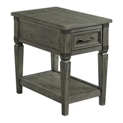 Intercon 17" Chairside Table In Brushed Pewter