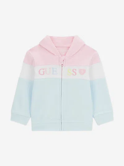 Guess Baby Girls Tracksuit Set In Pink