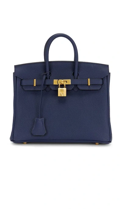 Fwrd Renew Hermes Togo Birkin 25 Handbag In Blue