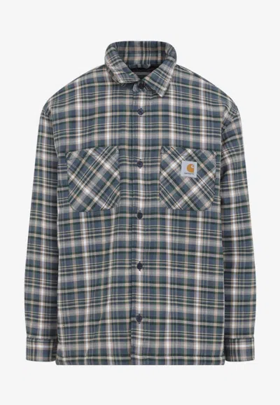 Carhartt Cronyn Shirt Jacket Plaid Pattern In Blue