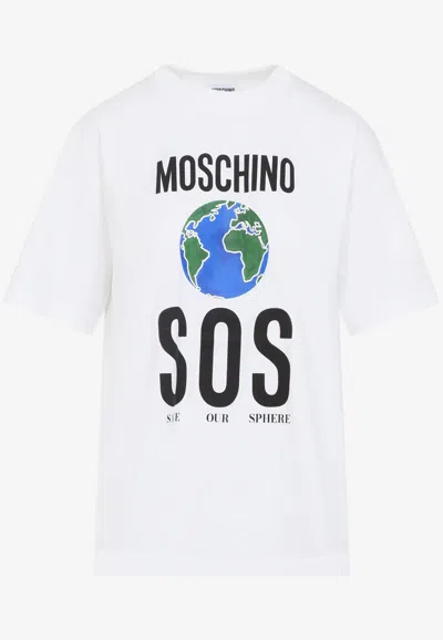 Moschino Couture Tshirt With Print In White