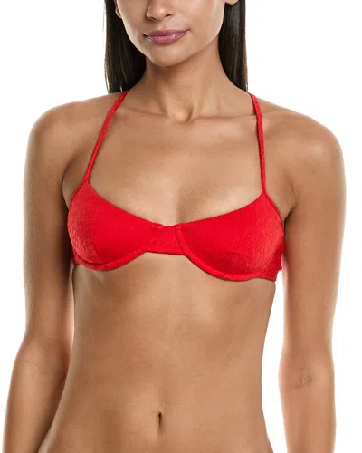Mara Hoffman Mazlyn Bikini Top In Red