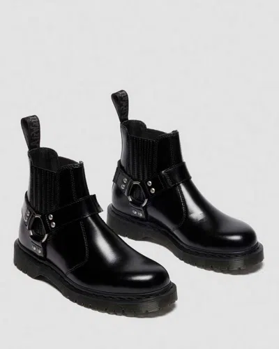Dr. Martens 2976 Harness Analine Man Ankle Boots Black Size 9 Leather
