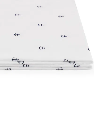 Tommy Hilfiger Printed 200-thread Count Cotton Percale 4-pc. Sheet Set, Queen In White