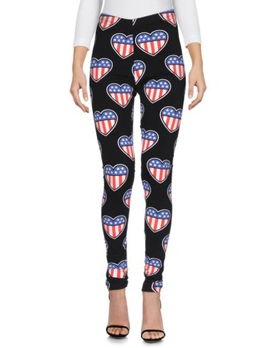 Shop Love Moschino Leggings In Black