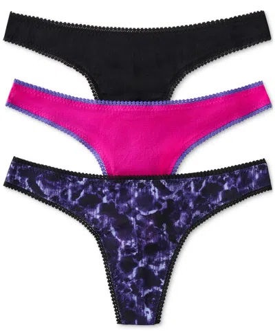 On Gossamer Hip G Thongs, Set Of 3 In Multi