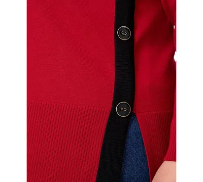 Melissa Paige Plus Size Side-button Tunic Sweater In Multi