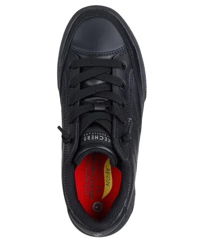 Skechers Arch Fit Arcade Womens Moc Closed Toe Work Shoes In Black