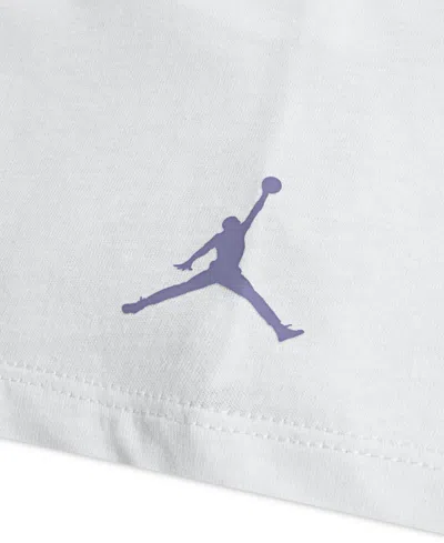 Jordan Big Girls 23 Flowers Short Sleeve T-shirt In White