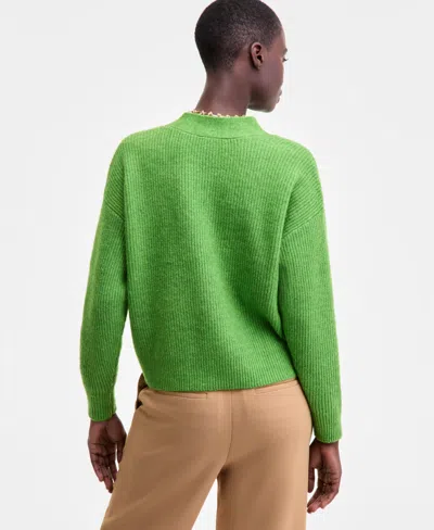 On 34th Women's Three-button Shaker Cardigan, Created For Macy's In Green