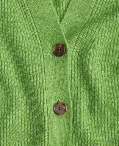 On 34th Women's Three-button Shaker Cardigan, Created For Macy's In Green