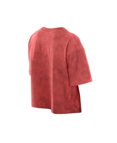 New Era Women's Scarlet San Francisco 49ers Cropped Boxy Sport Classics Mineral Wash T-shirt In Red