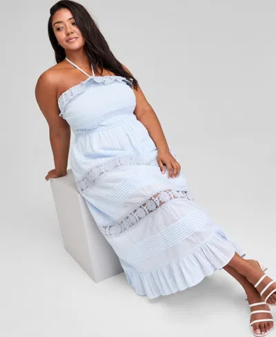 And Now This Trendy Plus Size Cotton Lace Maxi Dress, Exclusively At Macy's In White