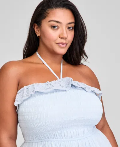 And Now This Trendy Plus Size Cotton Lace Maxi Dress, Exclusively At Macy's In White