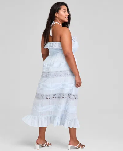 And Now This Trendy Plus Size Cotton Lace Maxi Dress, Exclusively At Macy's In White