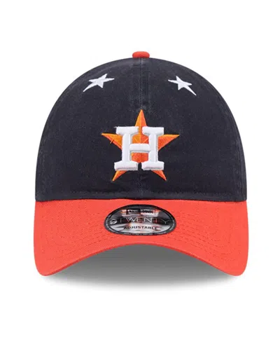 New Era Men's Navy/orange Houston Astros 2025 Mlb All-star Game 9twenty Adjustable Hat In Black