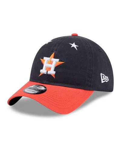 New Era Men's Navy/orange Houston Astros 2025 Mlb All-star Game 9twenty Adjustable Hat In Black