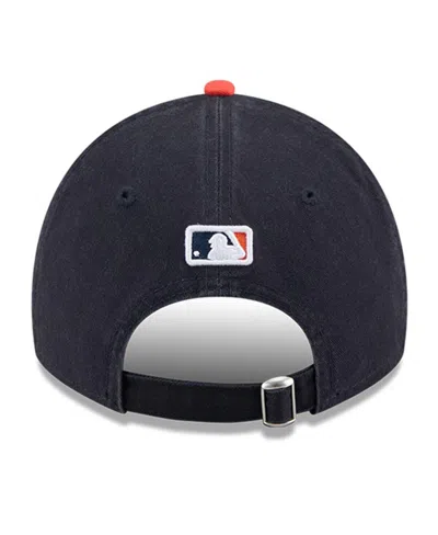 New Era Men's Navy/orange Houston Astros 2025 Mlb All-star Game 9twenty Adjustable Hat In Black