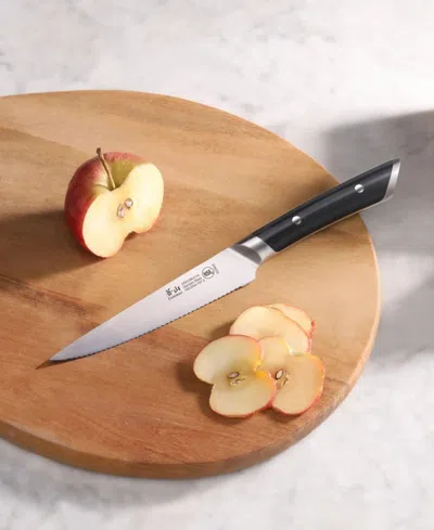 Cangshan Helena Series 5" Serrated Utility Knife In Black