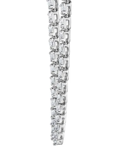 Badgley Mischka Lab Grown Diamond 16" Tennis Necklace (7 Ct. T.w.) In 14k White Gold In Silver