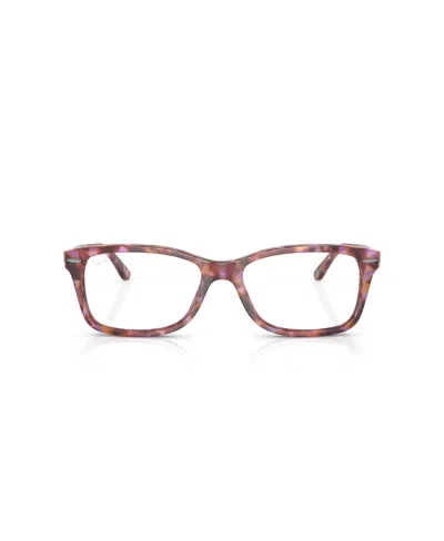 Ray Ban Ray-ban 55mm Square Optical Glasses In Brown