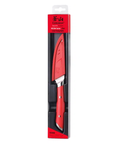 Cangshan Helena Series 3.5" Paring Knife With Sheath In Red