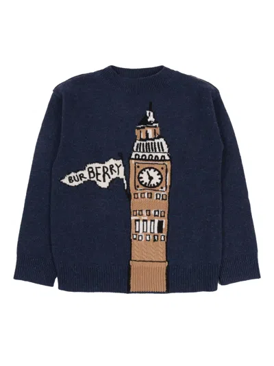 Burberry Kid Boy Knits In Blue