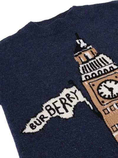 Burberry Kid Boy Knits In Blue